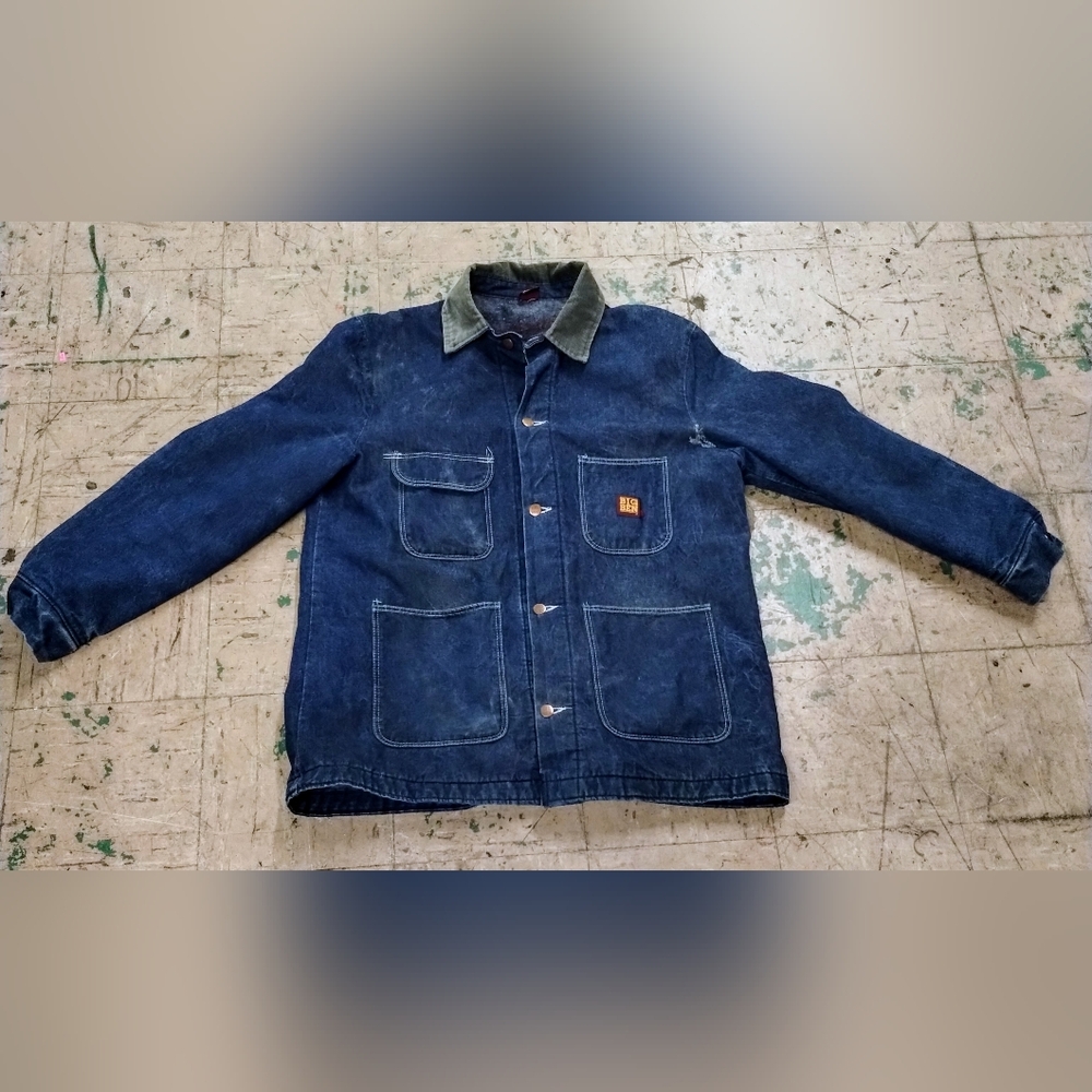 Big Ben By Wrangler Blanket Lined Denim Coat Vintage
